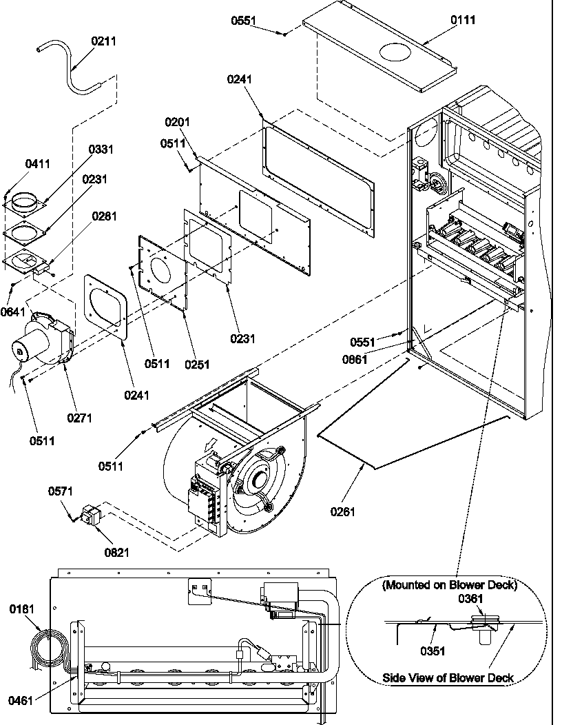 Amana GUID090DX50/P1227005F vent systems/controls diagram