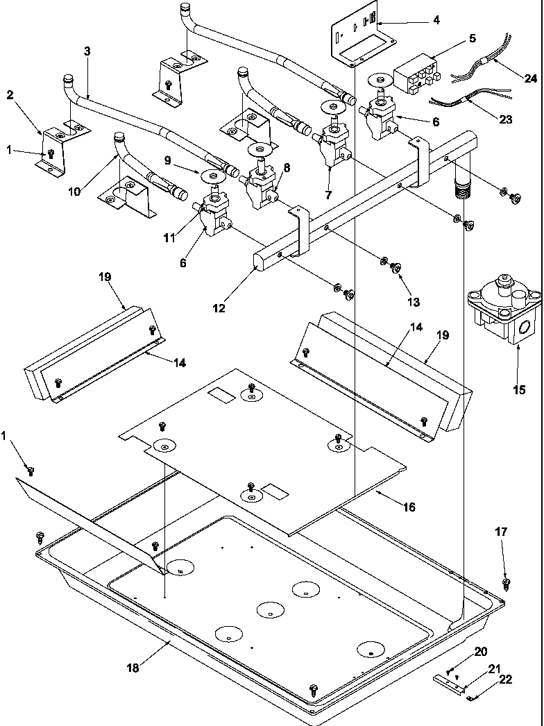 Amana AKS3040WW-P1142522NWW burner box diagram