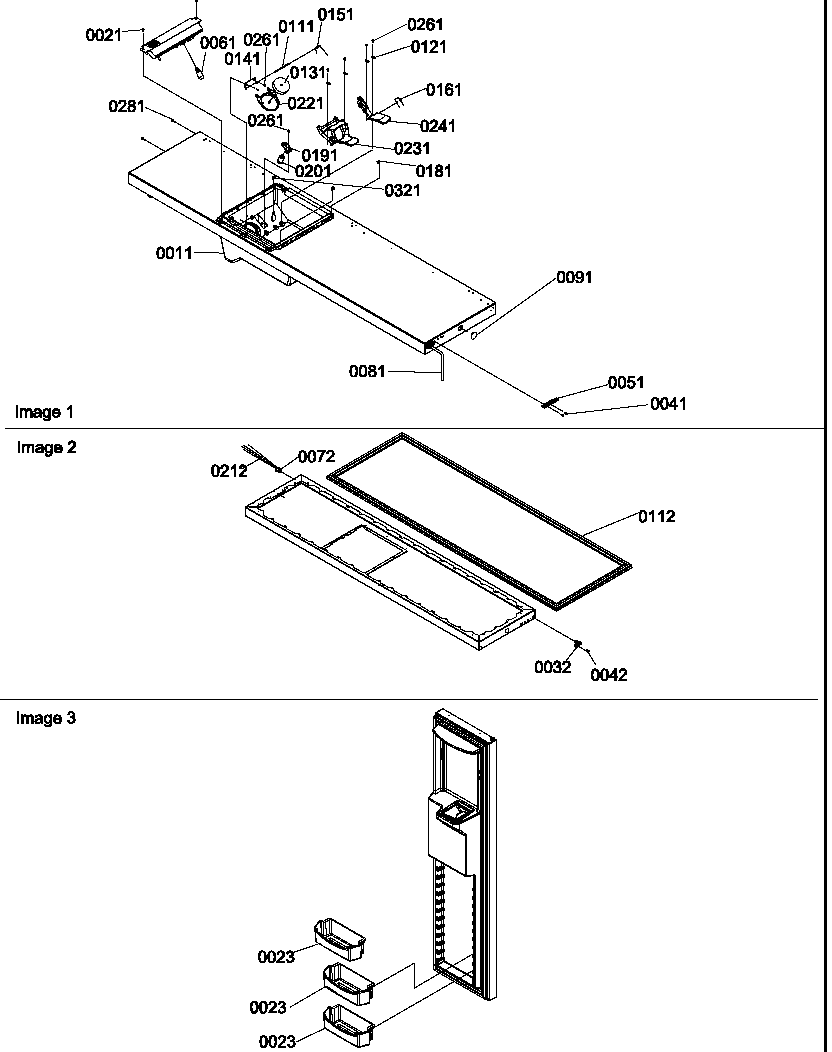 Amana SRD528VW-P1320402WW freezer door diagram