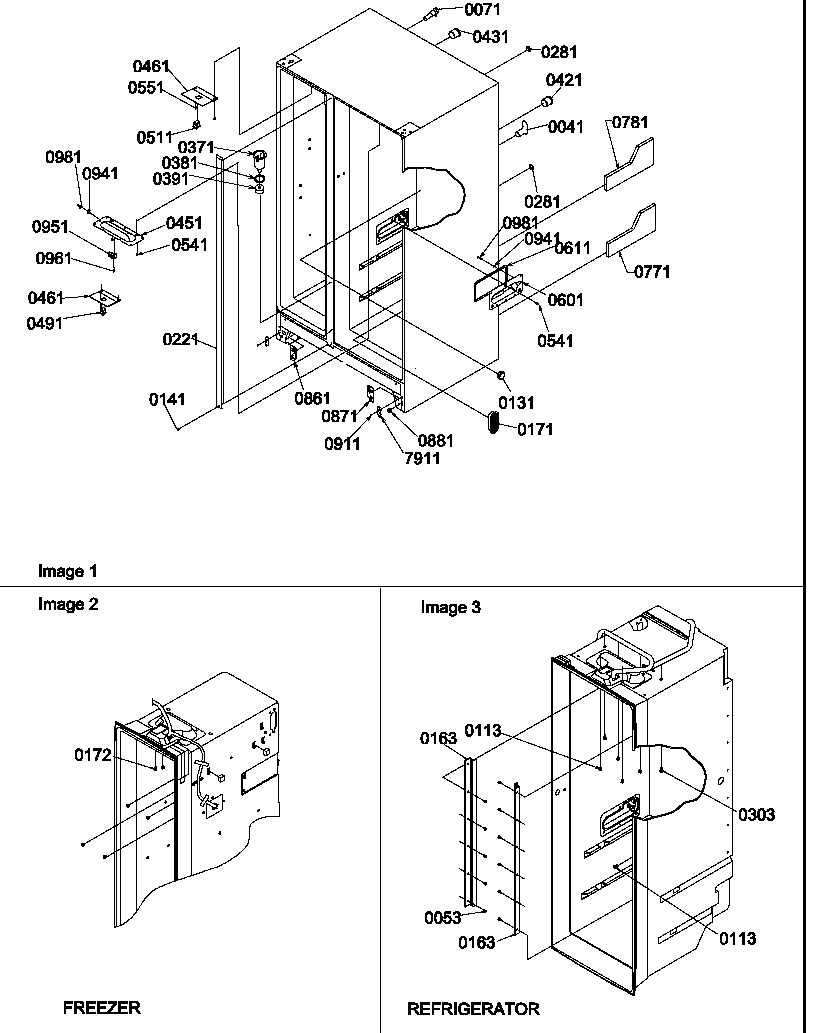 Amana SRD528VW-P1320402WW cabinet parts diagram
