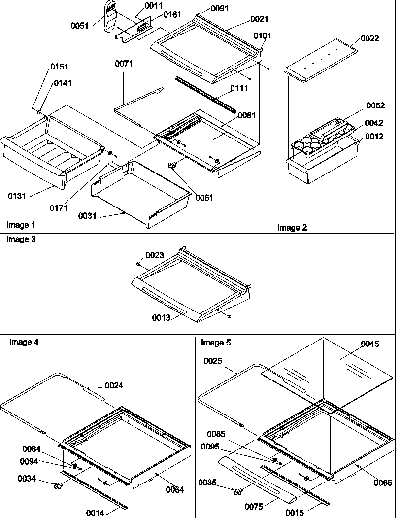 Amana SBD522VE-P1320303WE deli shelves, crisper assemblies and accessories diagram