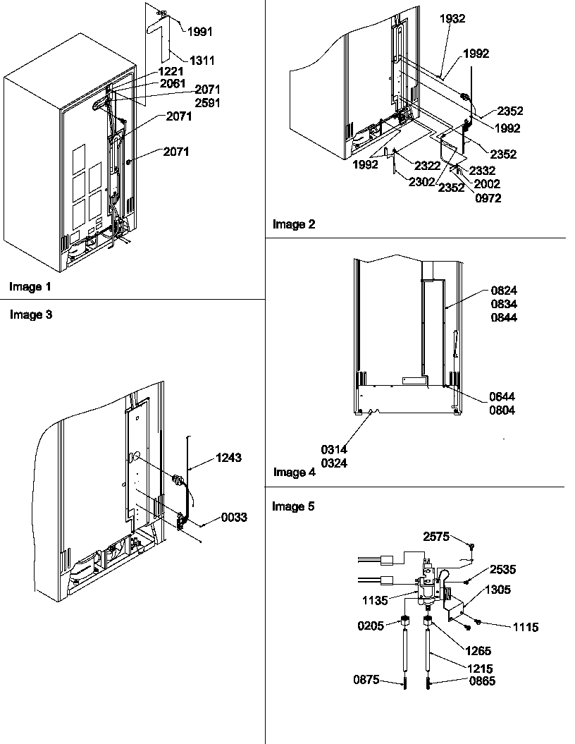 Amana SBD522VE-P1320303WE cabinet back diagram