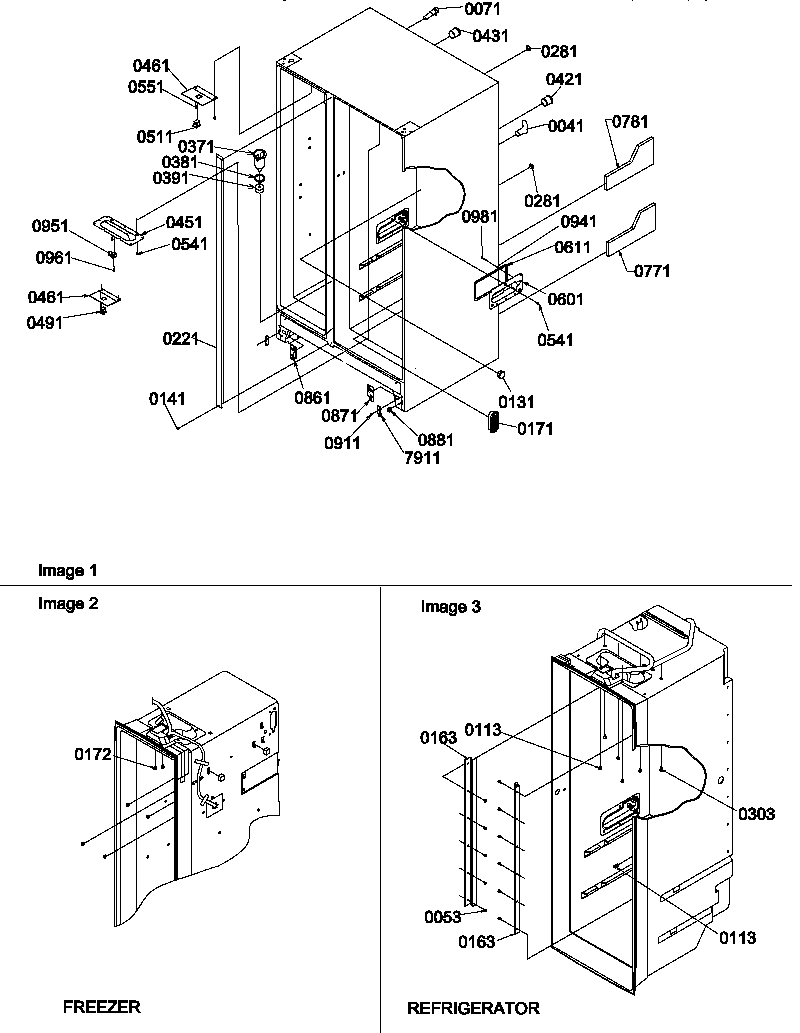 Amana SBDE522VW-P1320305WW cabinet parts diagram