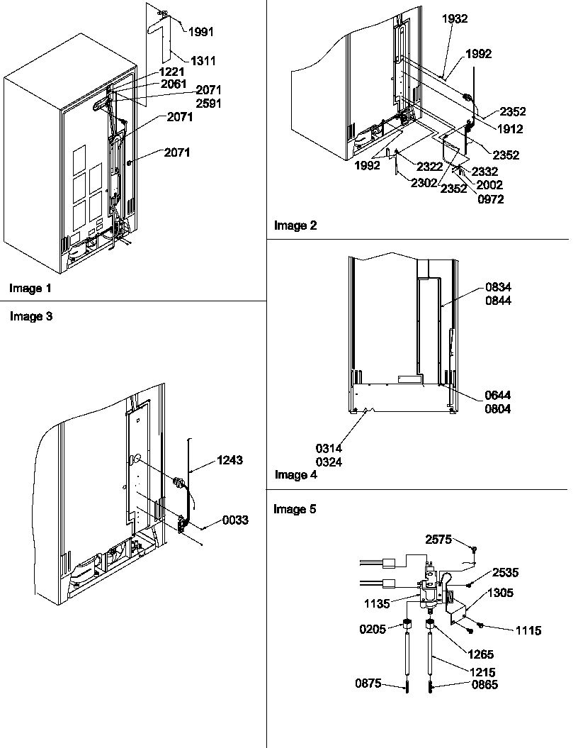 Amana SBDE522VW-P1320305WW cabinet back diagram