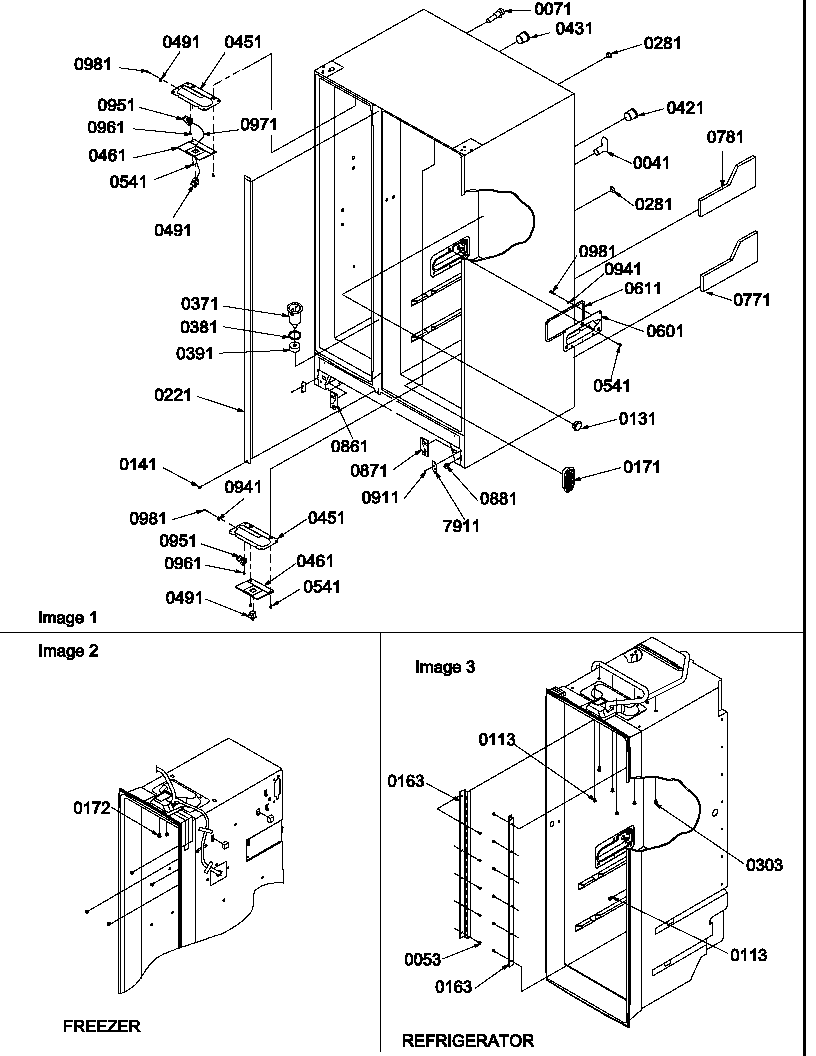 Amana SX522VW-P1320501WW cabinet parts & toe grille diagram