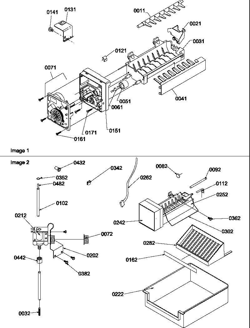 Amana SX522VW-P1320501WW ice maker parts and add on ice maker kit diagram
