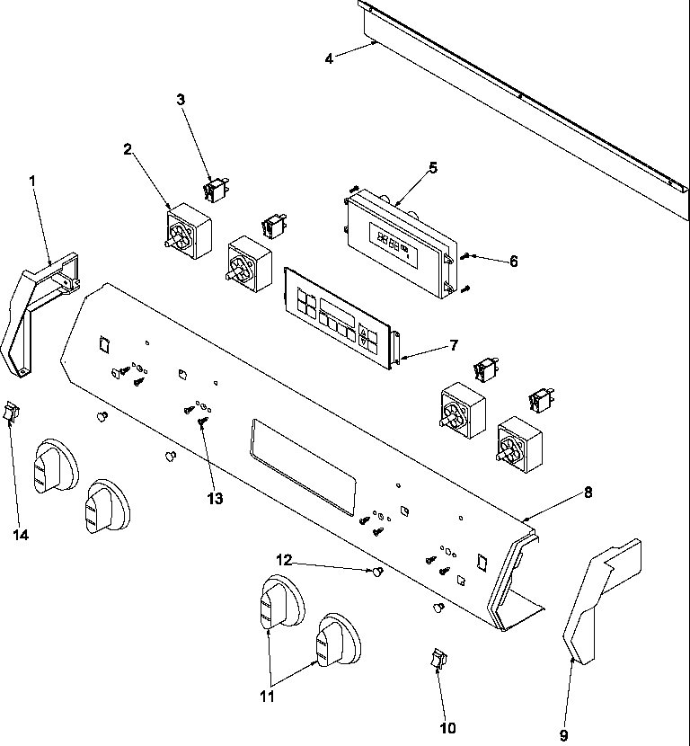 Amana ARTS6650WW/P1130649NWW control panel diagram