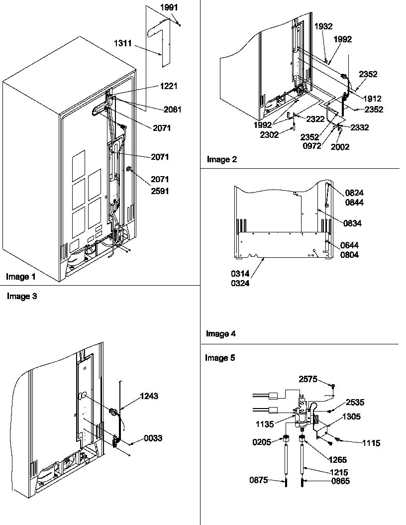 Amana SXD522VW-P1320302WW cabinet back diagram
