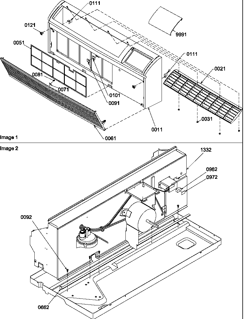 Amana PTC123A35BA/P1216303R front/chassis diagram