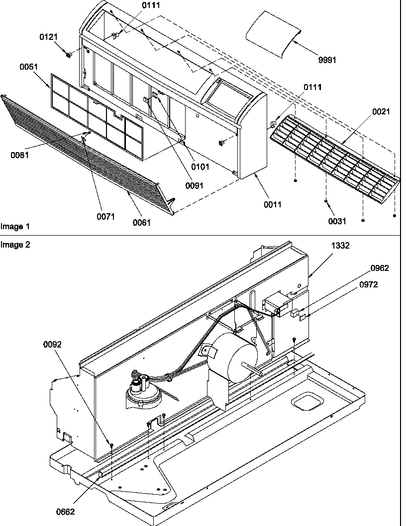 Amana PTH094A35BB/P1225507R front/chassis diagram