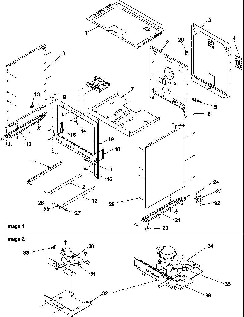 Amana ZRR6400WW-P1143645NWW cabinet diagram
