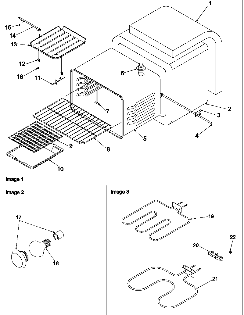 Amana ZRR6400WW-P1143645NWW cavity diagram
