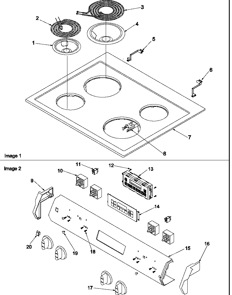 Amana ARRS6550WW/P1130691NWW main top and backguard diagram
