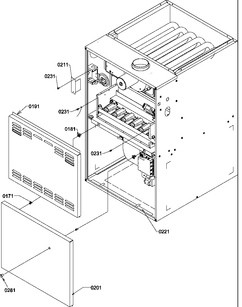 Amana GCIA140CX50/P1207308F front panels diagram