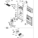 Amana TSI22VW-P1306602WW door, hinges and accessories diagram
