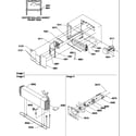 Amana TSI22VW-P1306602WW evaporator and fan motor assemblies diagram