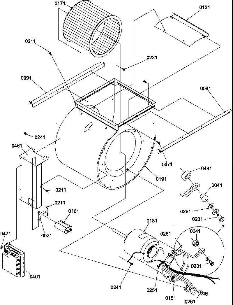 Amana GUID070CX40/P1220503F blower diagram