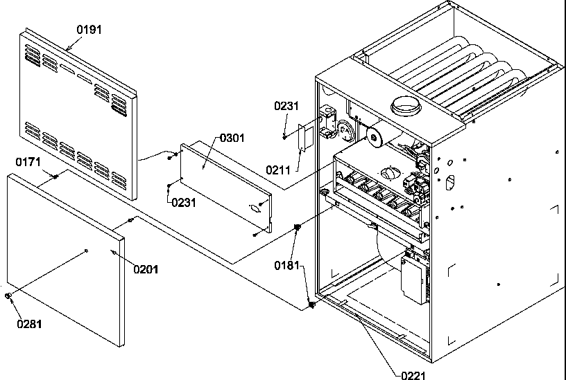 Amana GUIS115CA50/P1211007F front panels diagram