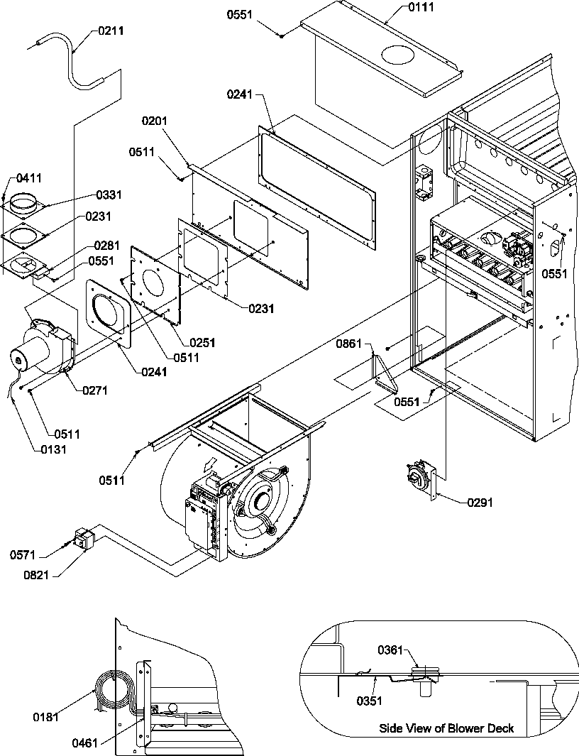 Amana GUIS115CA50/P1211007F vent system/controls diagram