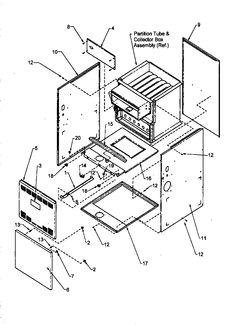 Amana GCIB115A40/P1186506F cabinet assembly diagram