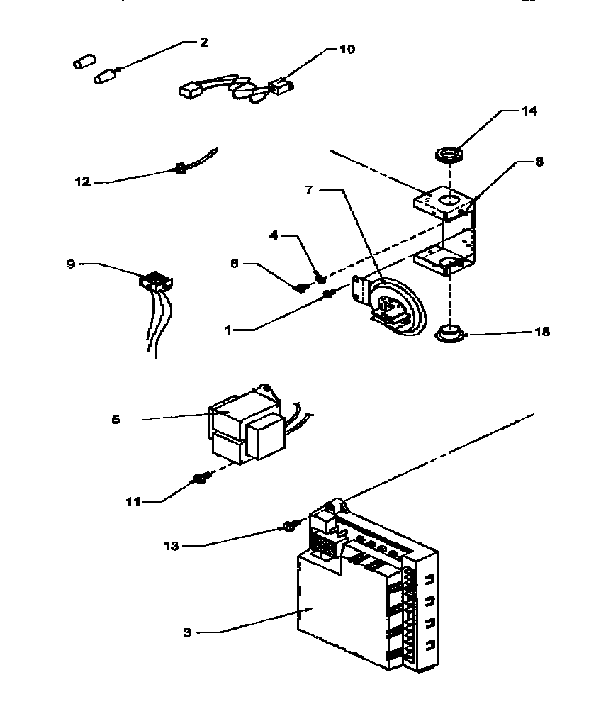 Amana GUIB070A40/P1186403F control box assy diagram