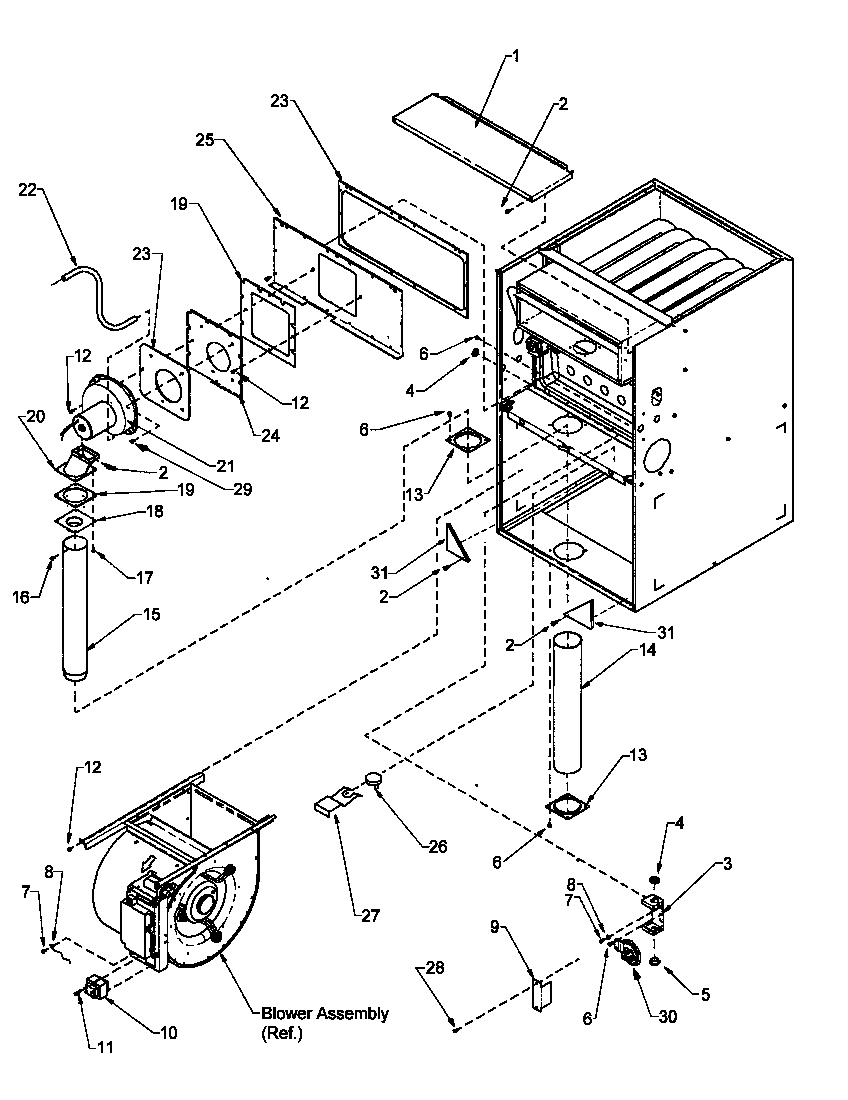 Amana GCIC115CX50/P1207507F vent system & controls diagram