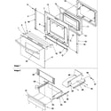 Amana ARTC8600WW/P1143661NWW oven door and storage drawer diagram