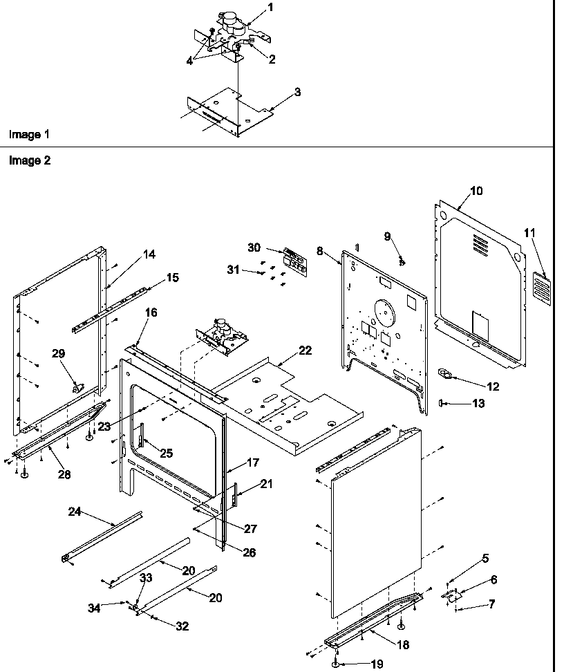 Amana ZRTC8500E-P1143629NE cabinet diagram
