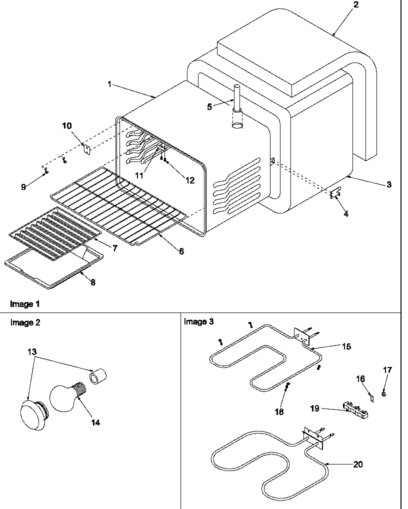 Amana ARR3400W-P1143679NW cavity diagram