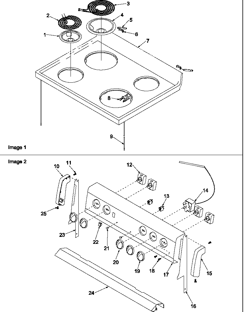Amana ARR3400W-P1143679NW main top and backguard diagram