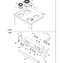 Amana ARR3400L-P1143602NL main top and backguard diagram