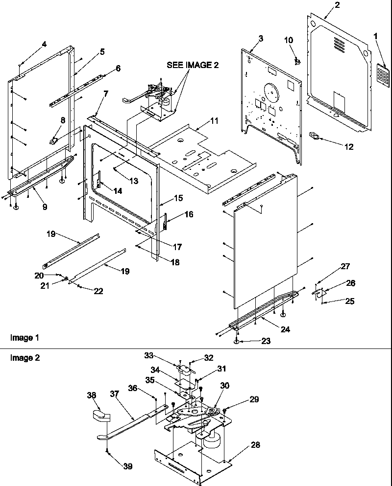 Amana ART6114WW/P1143675NWW cabinet diagram