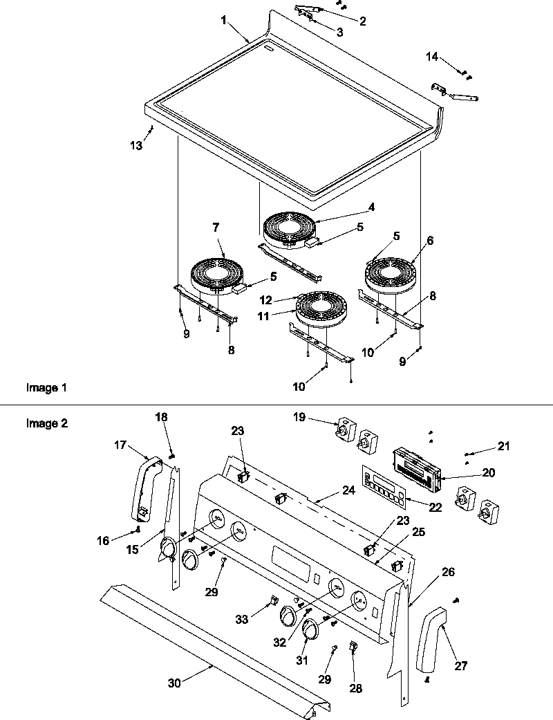 Amana ART6511LL/P1143658NLL maintop and backguard diagram