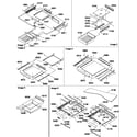 Amana TX518VW-P1322502WW shelving assemblies diagram