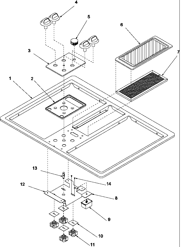 Amana AKED3050SS-P1131760NSS main top diagram