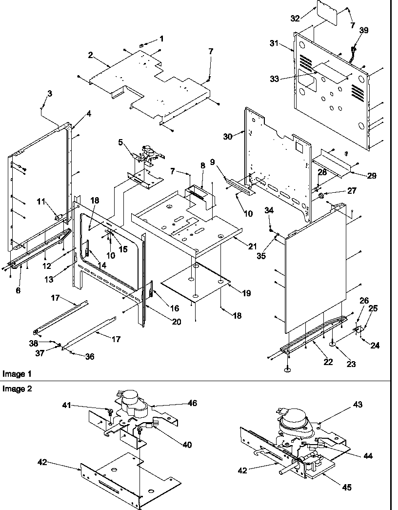 Amana ARG7600LL-P1143339NLL cabinet diagram