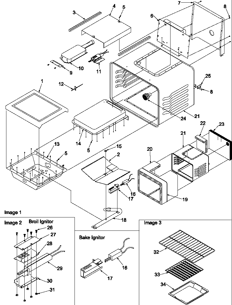 Amana ARG7600LL-P1143339NLL cavity diagram