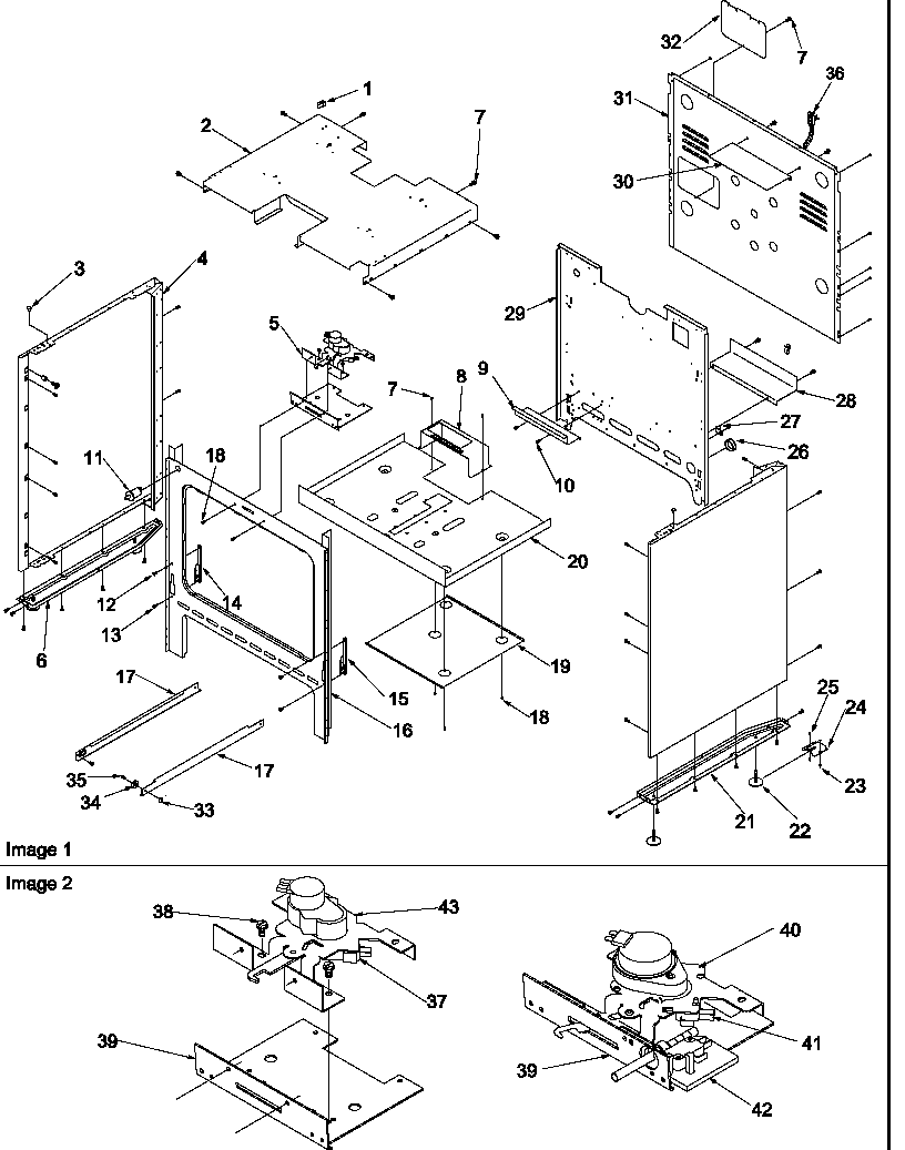 Amana ARG7800WW-P1143340NWW cabinet diagram