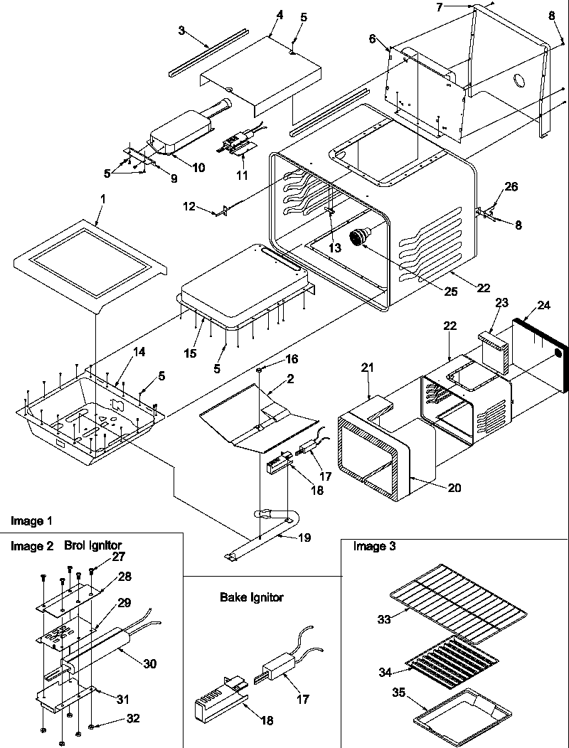 Amana ARG7302WW-P1143337NWW cavity diagram