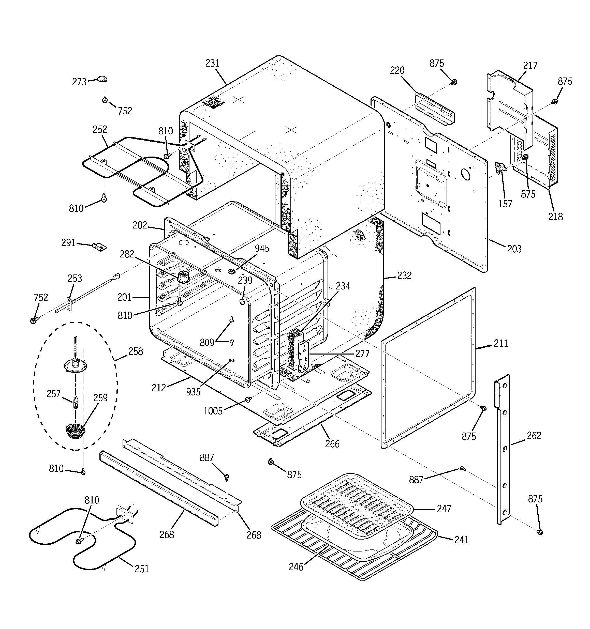 Kenmore 91147619201 body parts diagram