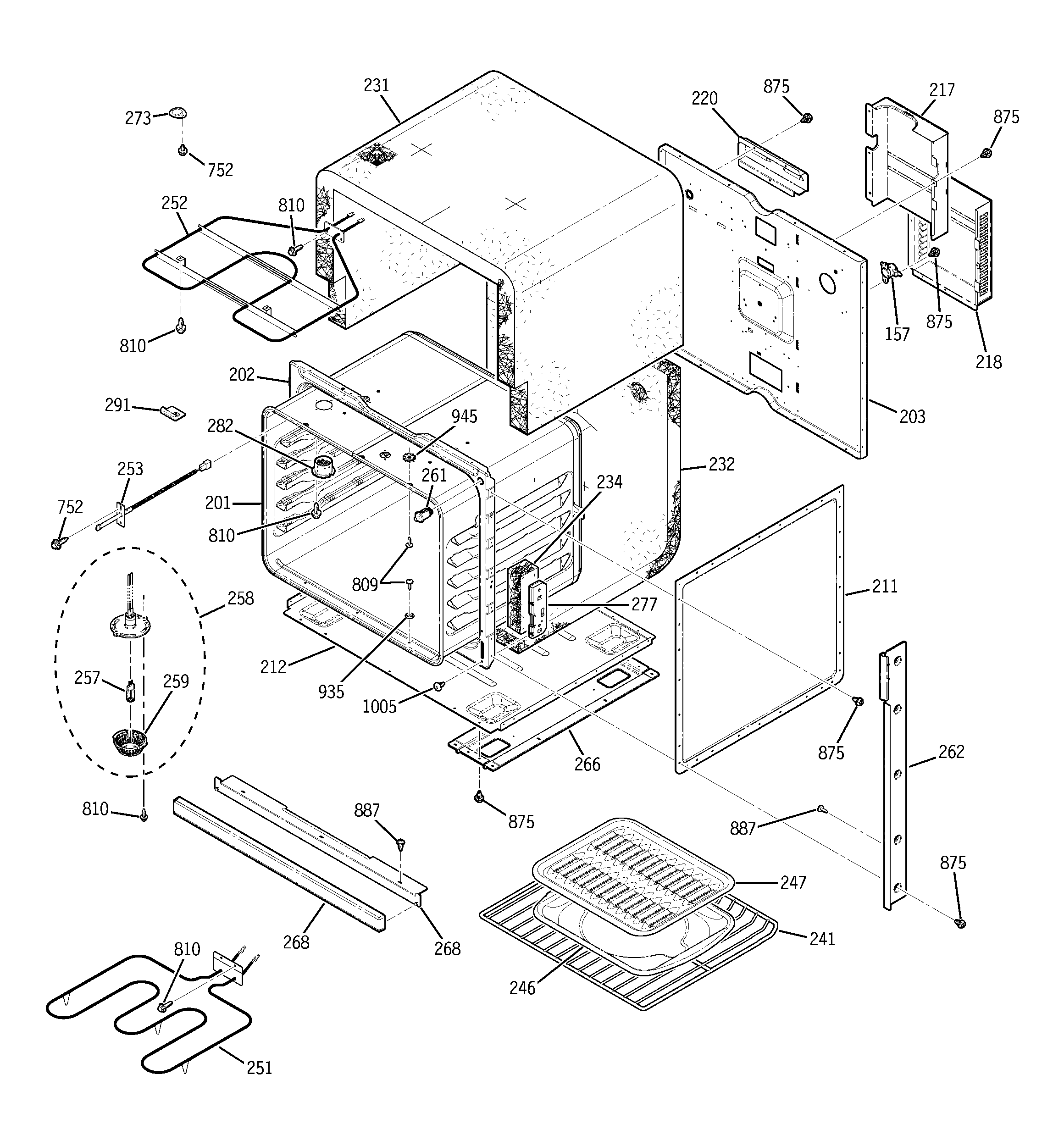 Kenmore 91147703201 body parts diagram