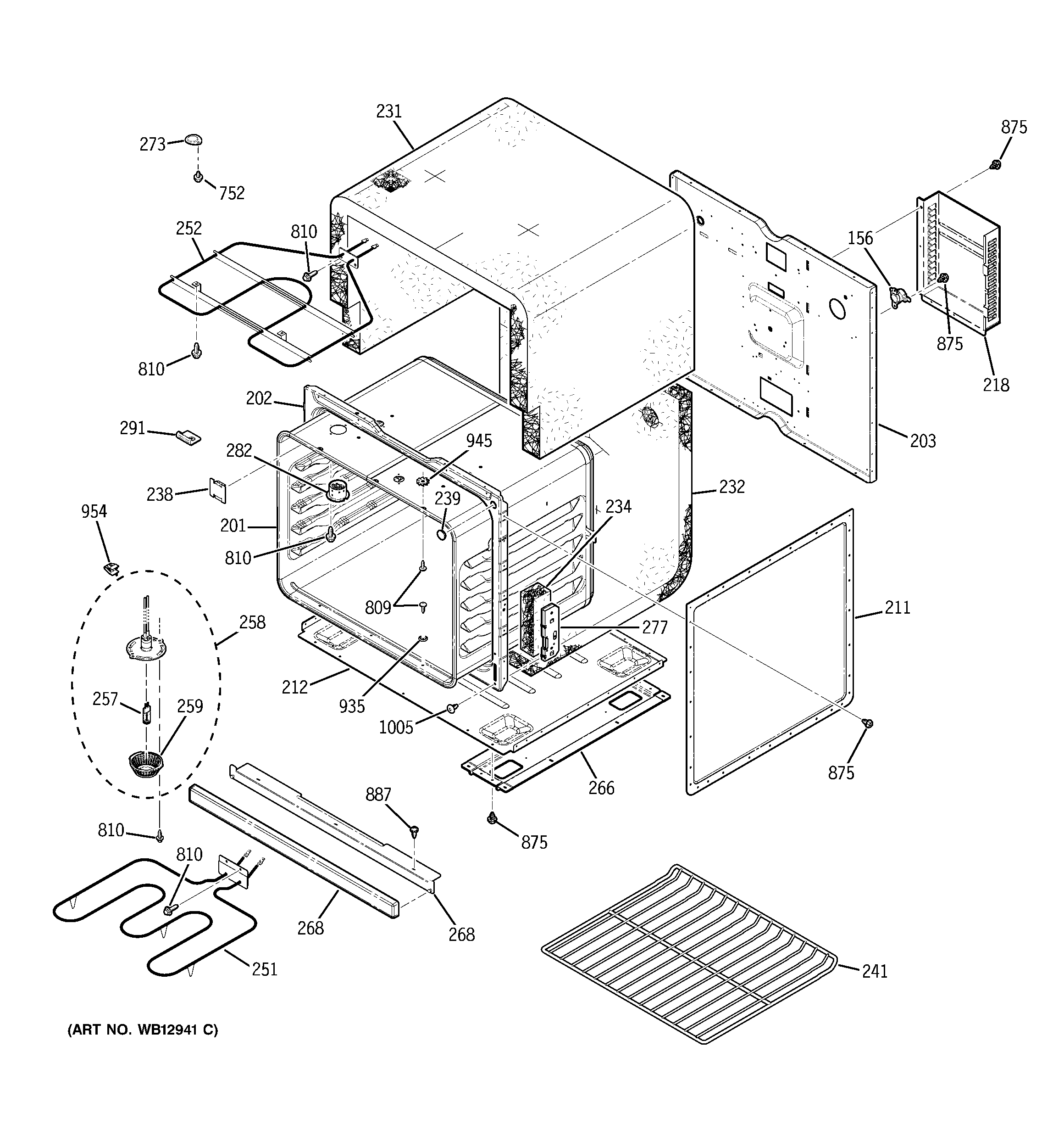 Kenmore 91147722202 lower body diagram