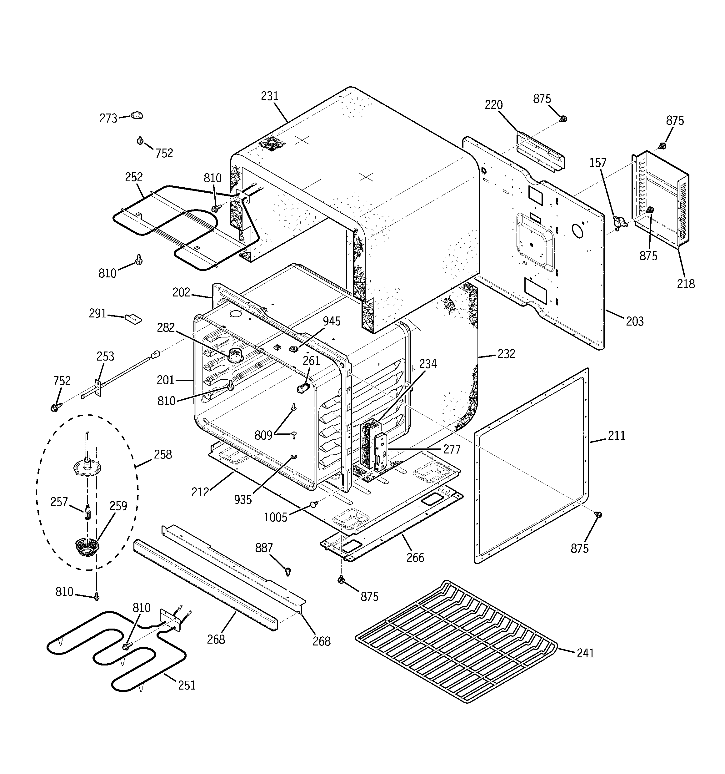 Kenmore 91147742201 lower body diagram