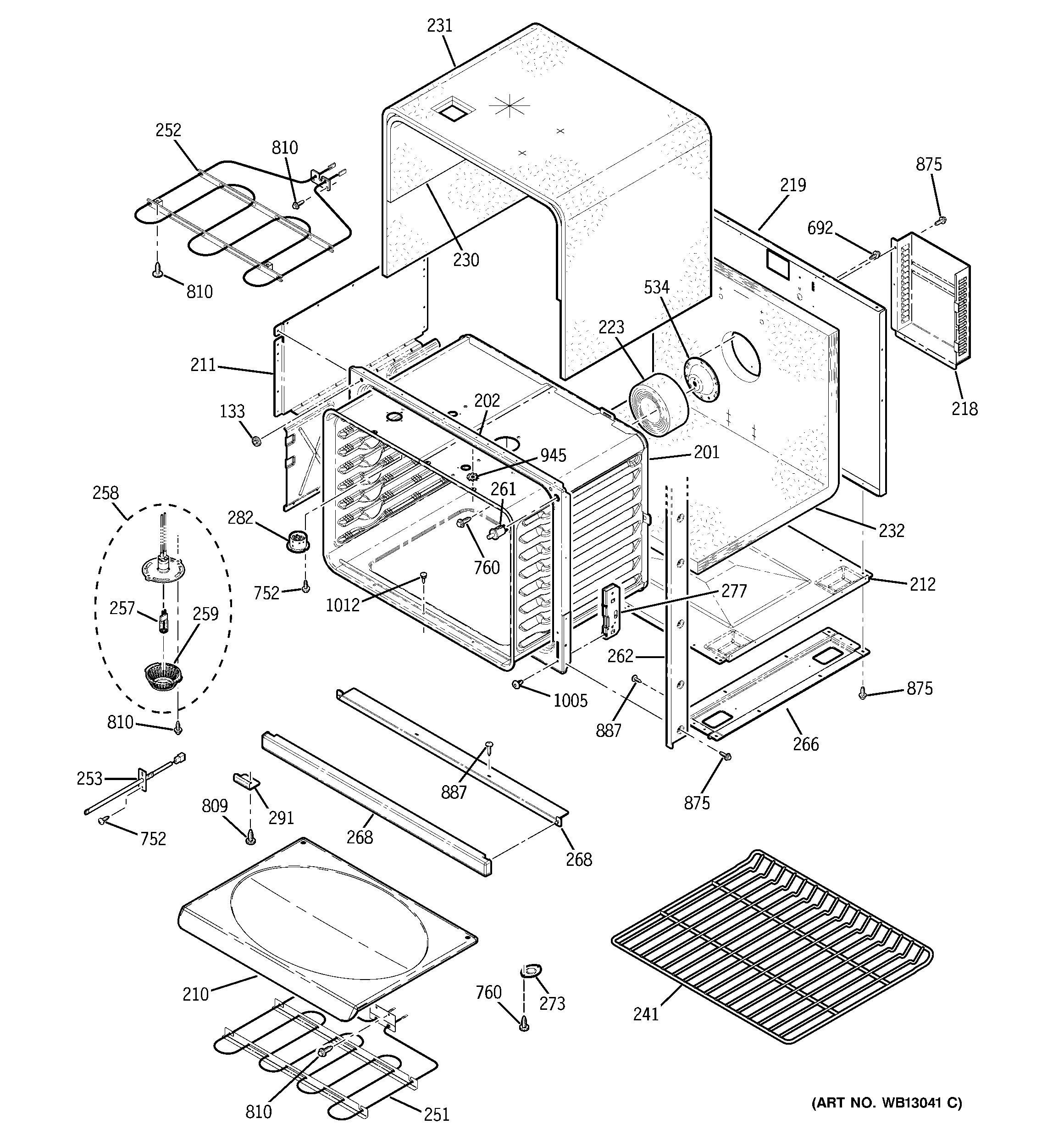 Kenmore 91149053201 lower body diagram