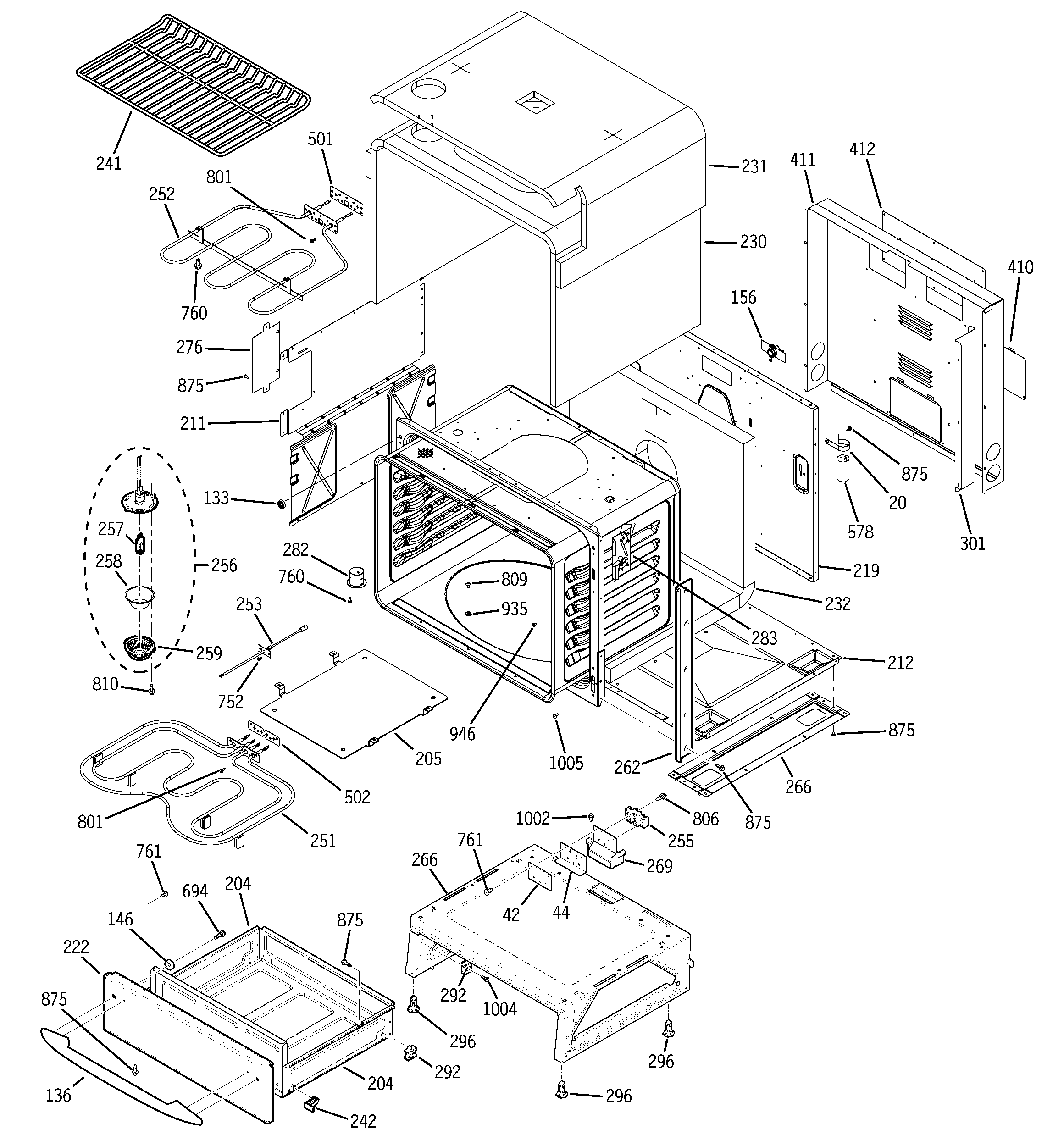 Kenmore 91146394300 body parts diagram