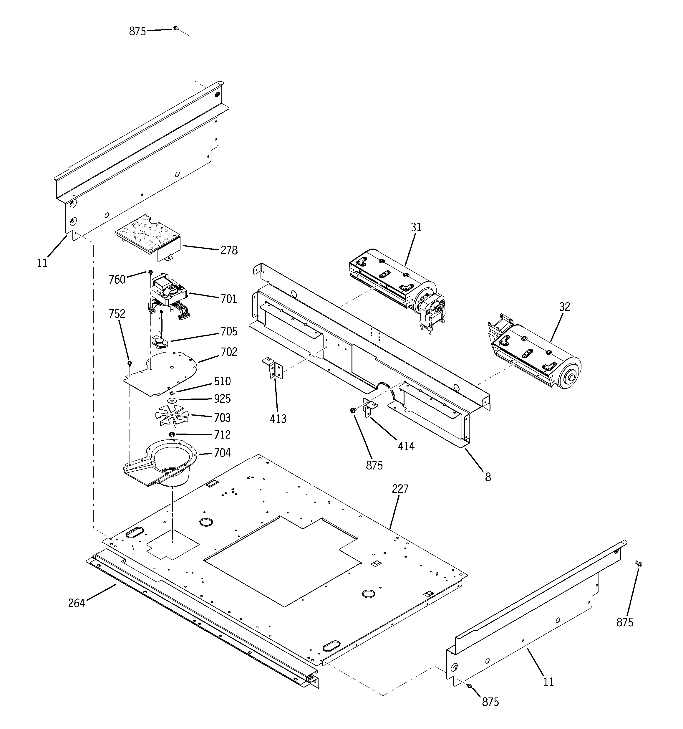 Kenmore 91146394300 cooling fan diagram