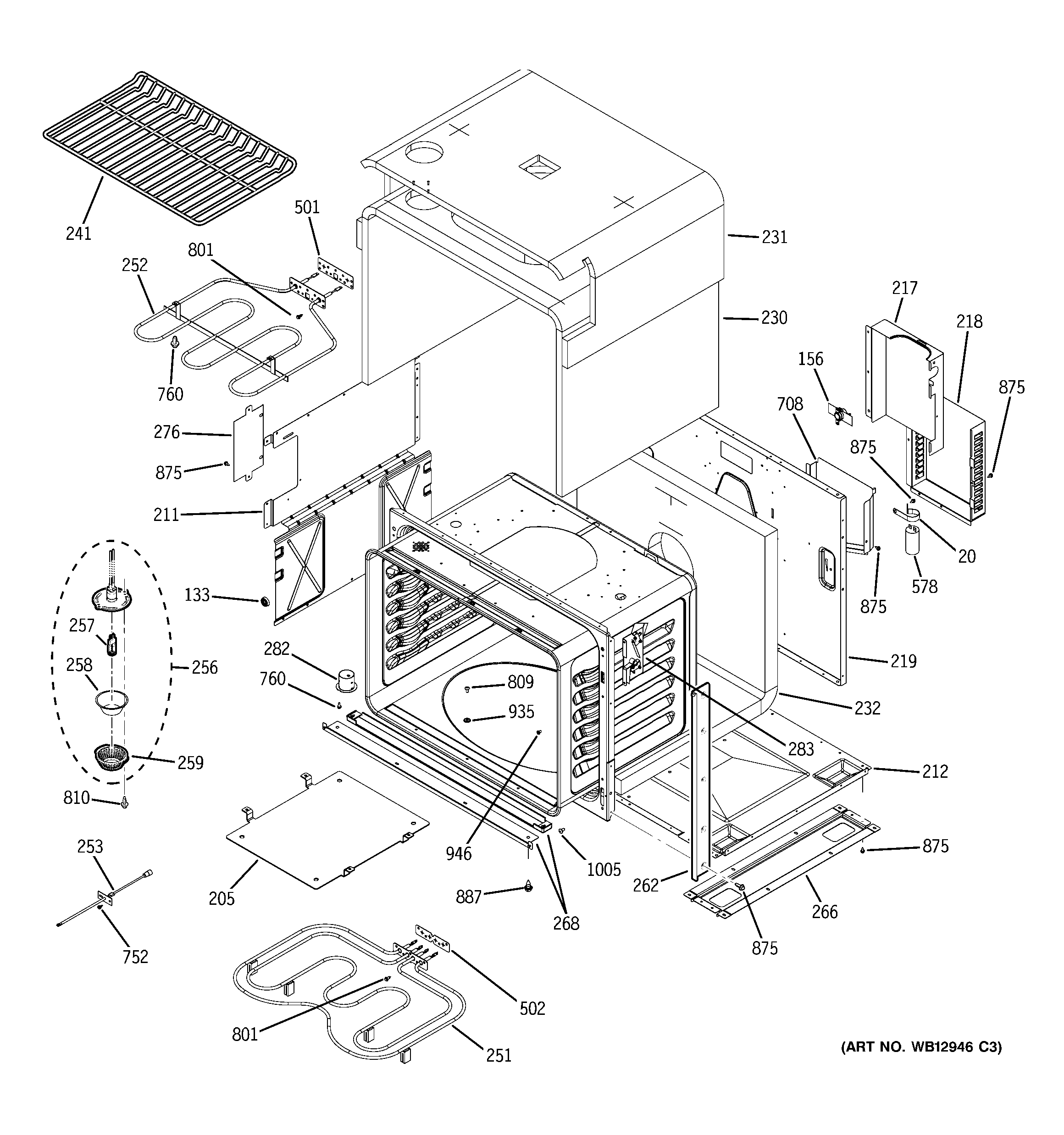 Kenmore 91149229300 body parts diagram