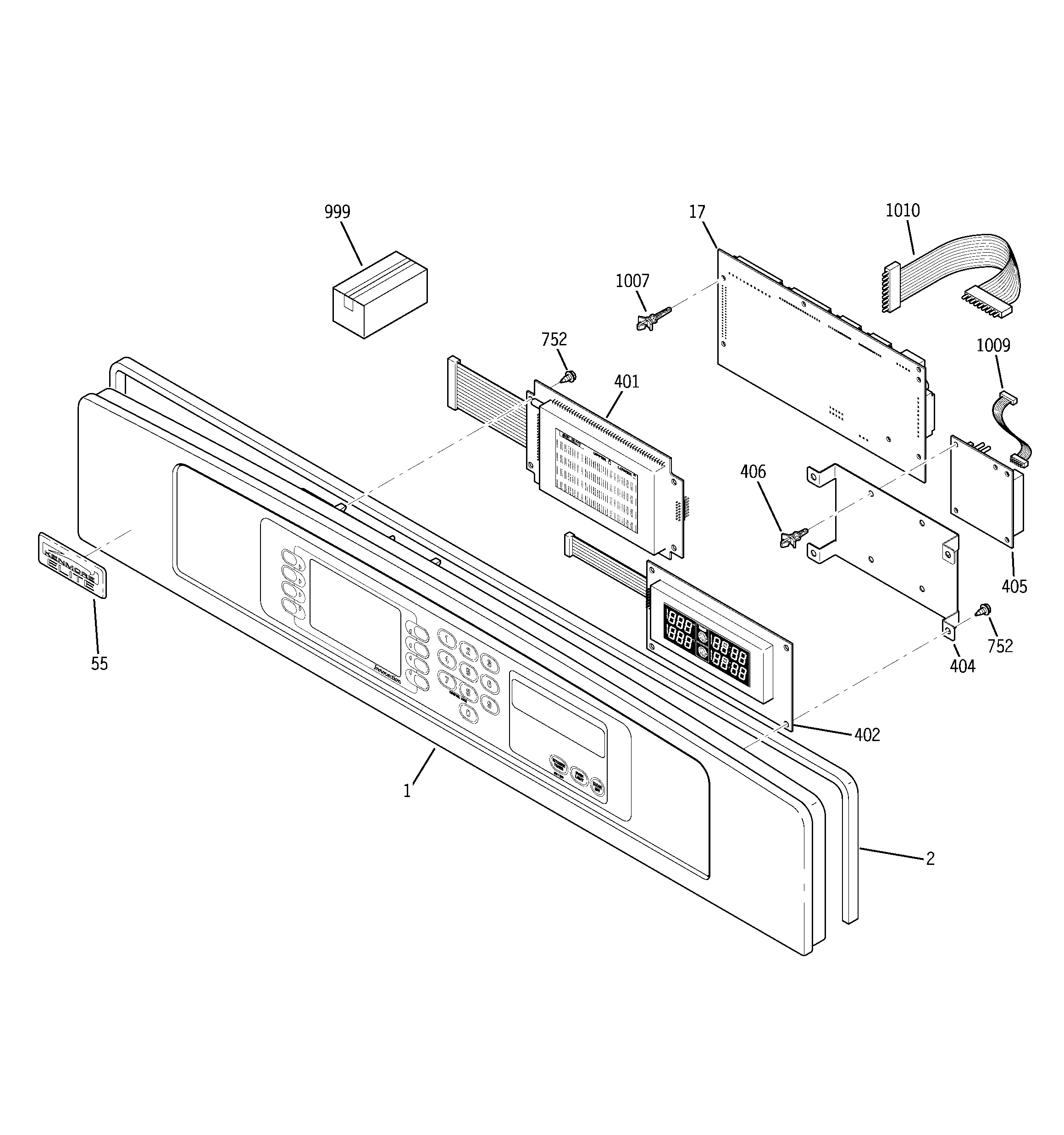 Kenmore 91149233300 control panel diagram