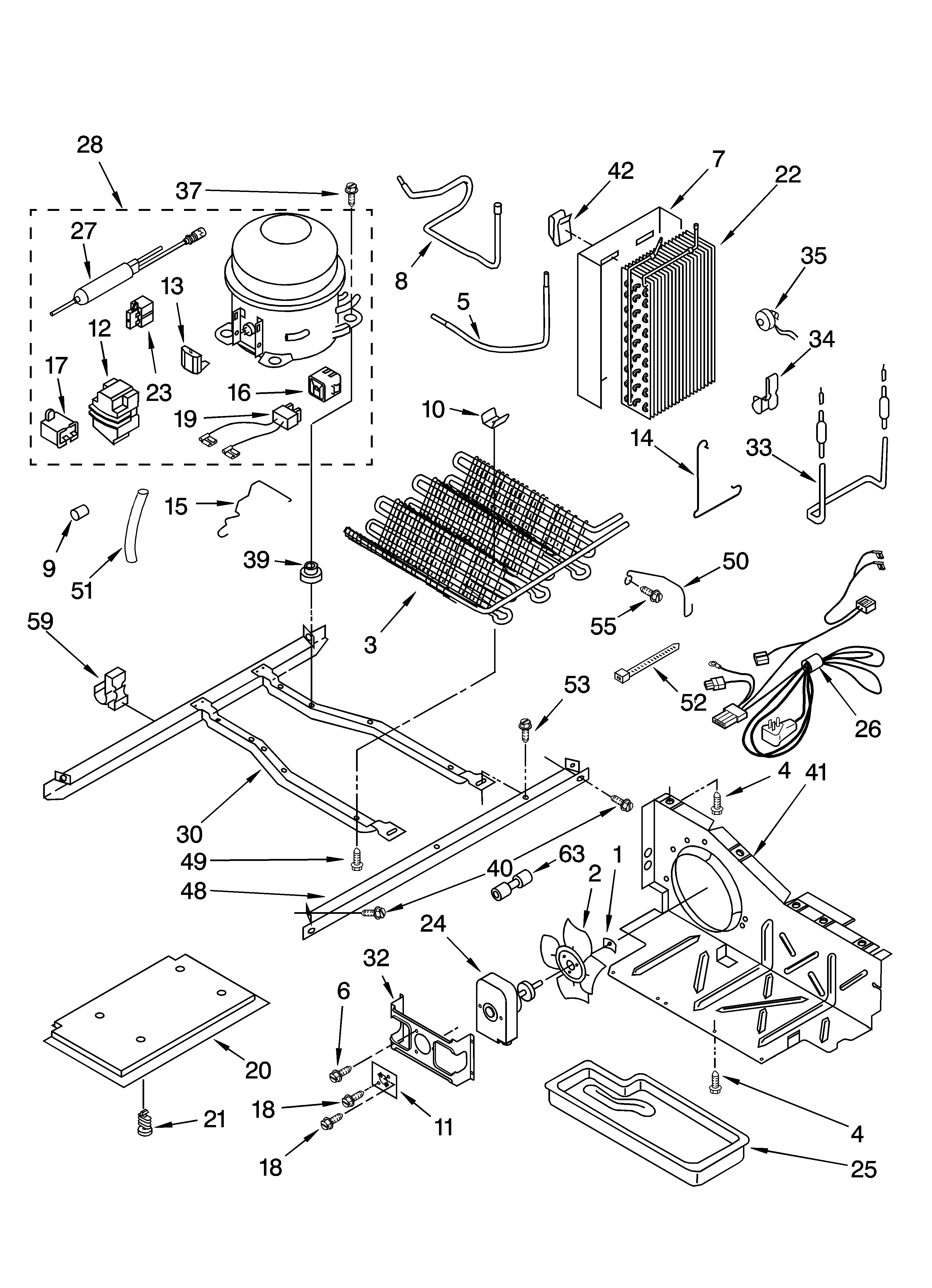 Kenmore 10654083400 unit parts diagram