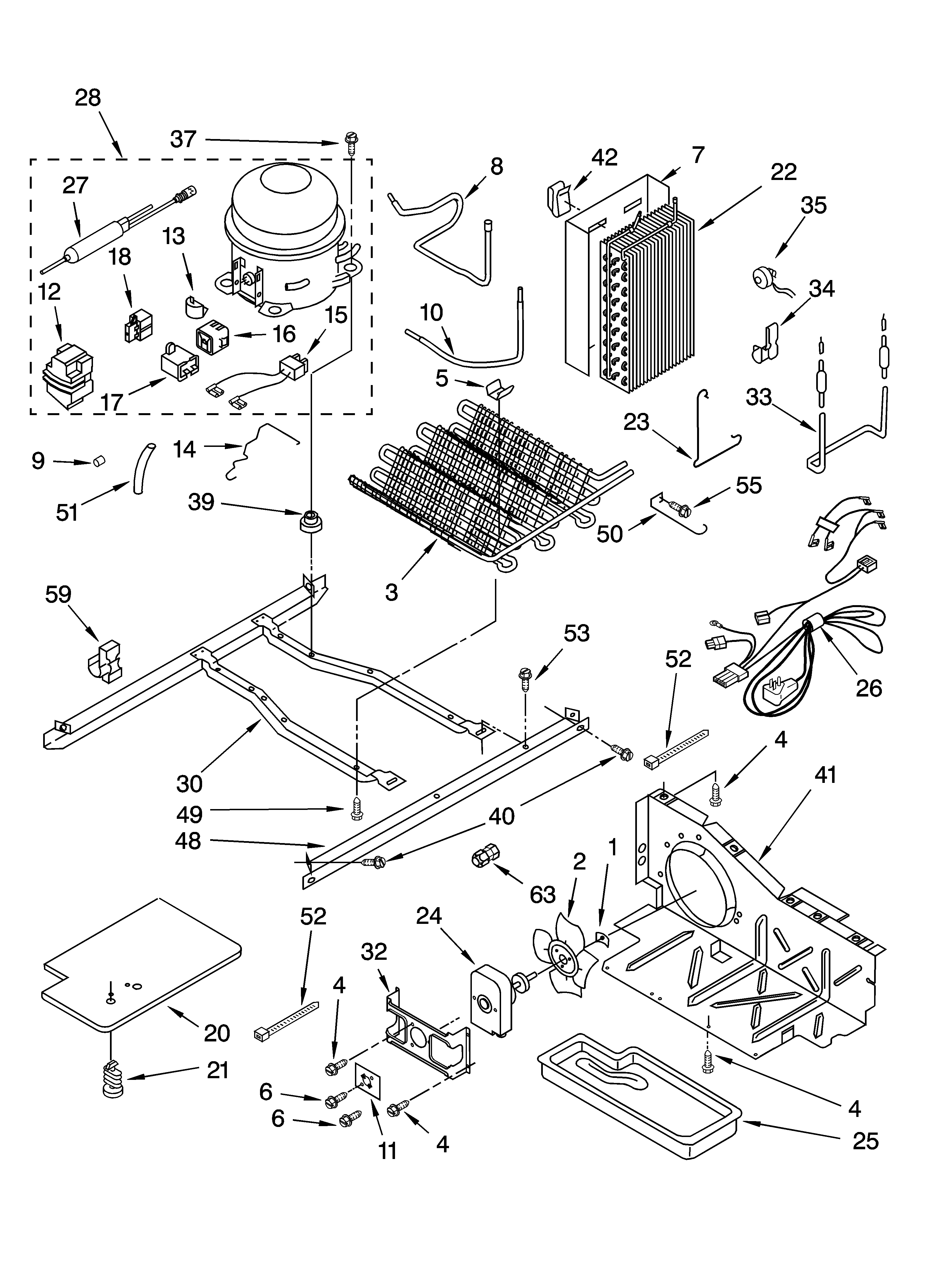 Kenmore 10654502300 unit parts diagram